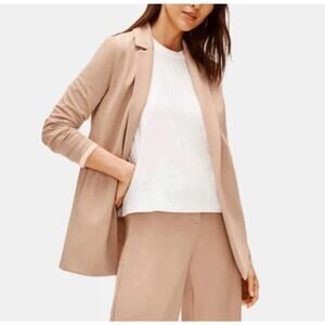 NWOT Eileen Fisher | Flex Tencel Ponte Notch Collar Jacket Size 1X Tan New